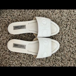 White jimmy choo sandals